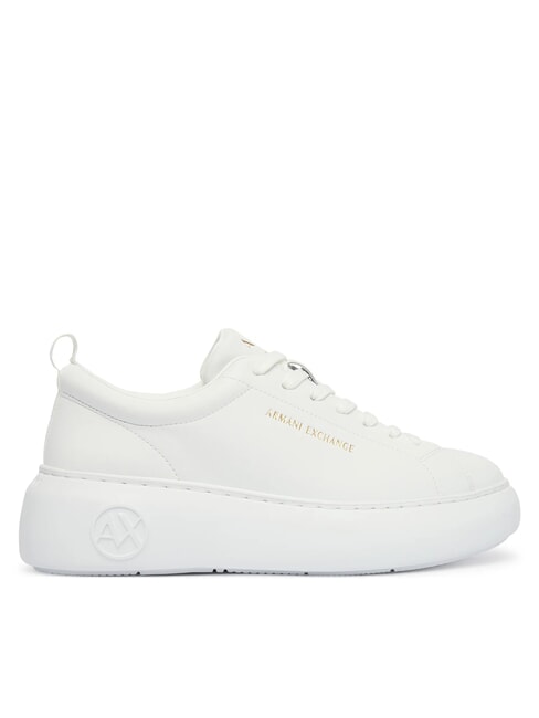 SUPER Baskets en cuir blanc brillant - Chaussures Femme