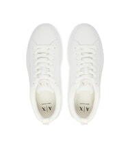 ARMANI EXCHANGE SUPER Baskets en cuir blanc brillant - Chaussures Femme - 4