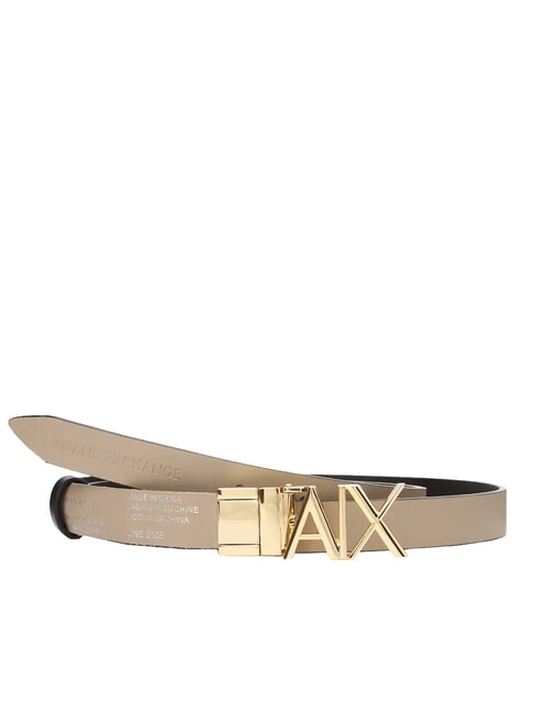 CINTURA Ceinture en cuir r&eacute;versible noir / sable - Ceintures