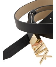 ARMANI EXCHANGE CINTURA Ceinture en cuir r&eacute;versible noir / sable - Ceintures - 3