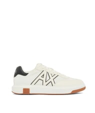 ARMANI EXCHANGE VENICE Baskets blanc cass&eacute; + noir - Chaussures Homme - 2
