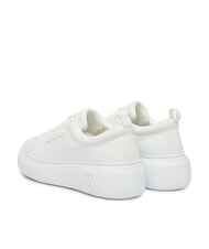 ARMANI EXCHANGE SUPER Baskets en cuir blanc brillant - Chaussures Femme - 3