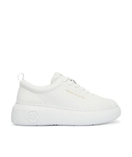 ARMANI EXCHANGE SUPER Baskets en cuir blanc brillant - Chaussures Femme - 2