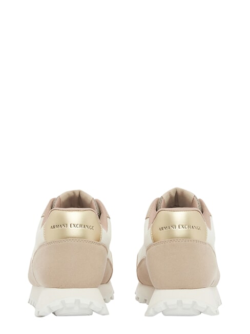 DROP MICROSUEDE Baskets avec logo lat&eacute;ral sable et blanc cass&eacute; - Chaussures Femme