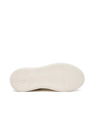 ARMANI EXCHANGE SUPER MINI-TUMBLED Baskets blanc cass&eacute; + noir - Chaussures Femme - 5