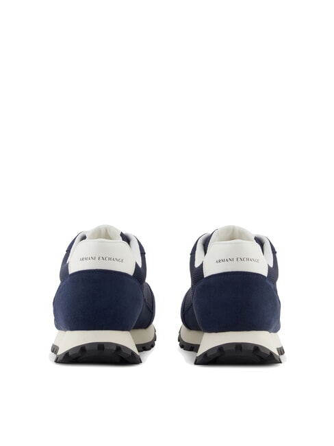 DROP MICROSUEDE Baskets avec logo contrast&eacute; bleu marine + blanc cass&eacute; - Chaussures Homme
