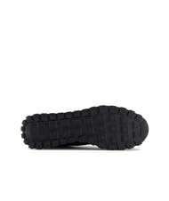 ARMANI EXCHANGE DROP MICROSUEDE Baskets avec logo contrast&eacute; bleu marine + blanc cass&eacute; - Chaussures Homme - 6