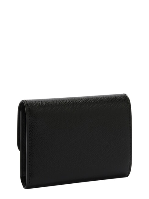 IRIDE Portefeuille compact en cuir Noir - Portefeuilles Femme