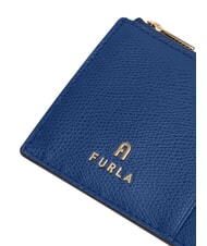 FURLA CAMELIA Portefeuille plat en cuir indigo - Portefeuilles Femme - 4