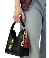 FURLA IRIDE Mini sac bandouli&egrave;re en cuir Noir - Sacs pour Femme - 3