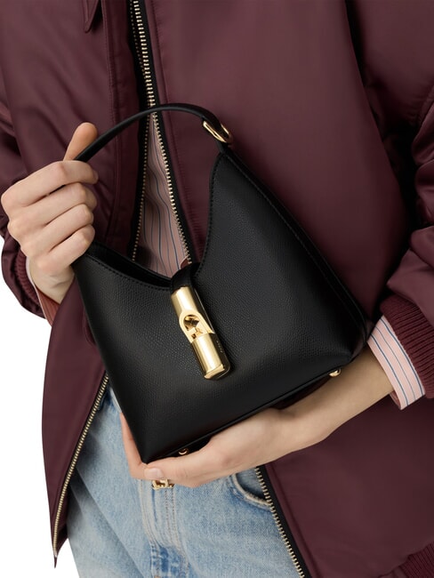 IRIDE Mini sac bandouli&egrave;re en cuir Noir - Sacs pour Femme