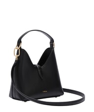 FURLA IRIDE Mini sac bandouli&egrave;re en cuir Noir - Sacs pour Femme - 5