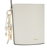 FURLA ROXIE Sac seau bandouli&egrave;re en cuir Ares CR&Egrave;ME - Sacs pour Femme - 5