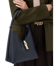 FURLA GOCCIA Sac bandouli&egrave;re en cuir bleu encre - Sacs pour Femme - 3