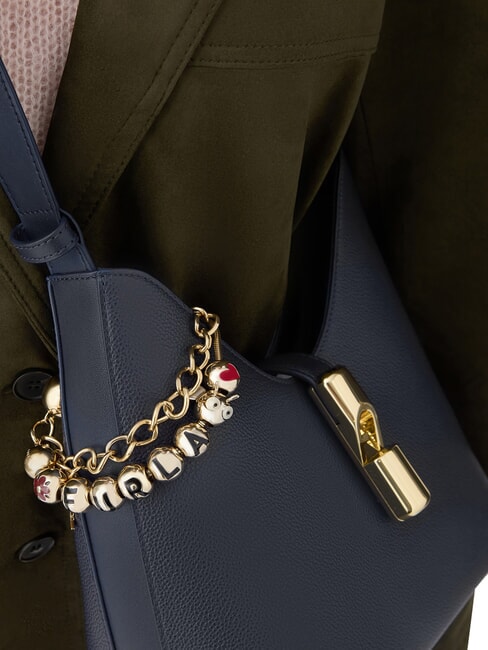 GOCCIA Sac bandouli&egrave;re en cuir bleu encre - Sacs pour Femme