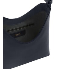 FURLA GOCCIA Sac bandouli&egrave;re en cuir bleu encre - Sacs pour Femme - 7