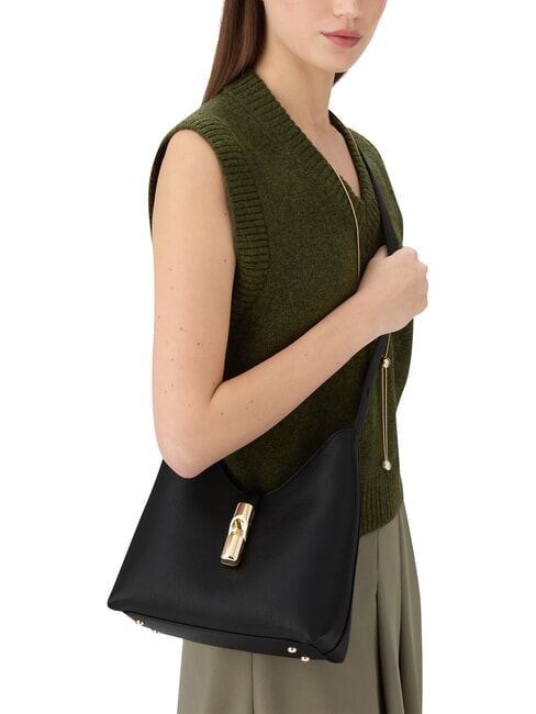 GOCCIA Sac bandouli&egrave;re en cuir Noir - Sacs pour Femme