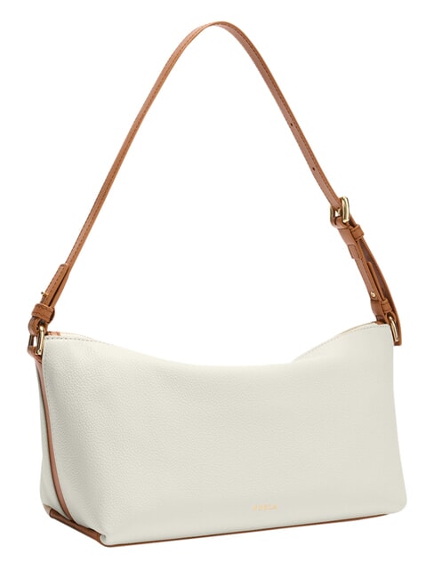 DEBBY Sac bandouli&egrave;re en cuir cr&egrave;me + brandy - Sacs pour Femme