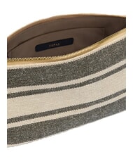 FURLA DEBBY Sac bandouli&egrave;re en cuir et lin tons indigo - Sacs pour Femme - 5