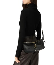 FURLA DEBBY Sac bandouli&egrave;re en cuir Noir - Sacs pour Femme - 2