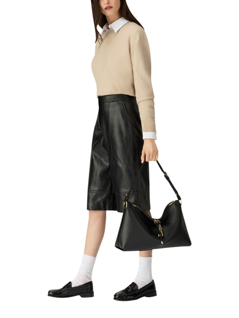 DEBBY Sac bandouli&egrave;re en cuir Noir - Sacs pour Femme