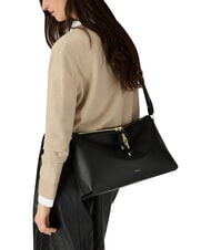 FURLA DEBBY Sac bandouli&egrave;re en cuir Noir - Sacs pour Femme - 3