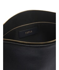 FURLA DEBBY Sac bandouli&egrave;re en cuir Noir - Sacs pour Femme - 6