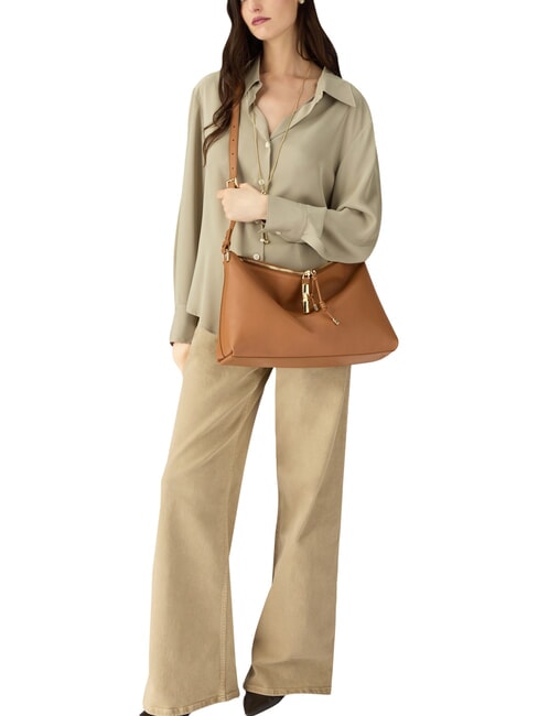 DEBBY Sac bandouli&egrave;re en cuir Brandy - Sacs pour Femme