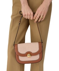 FURLA MOONLIGHT Mini sac bandouli&egrave;re en cuir tons cognac - Sacs pour Femme - 2