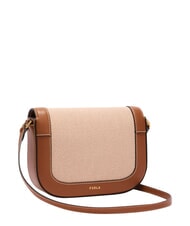 FURLA MOONLIGHT Mini sac bandouli&egrave;re en cuir tons cognac - Sacs pour Femme - 3