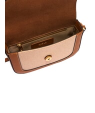 FURLA MOONLIGHT Mini sac bandouli&egrave;re en cuir tons cognac - Sacs pour Femme - 5