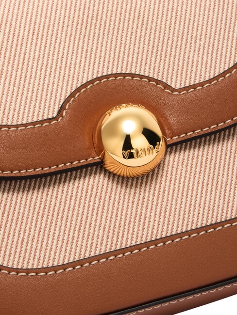 MOONLIGHT Mini sac bandouli&egrave;re en cuir tons cognac - Sacs pour Femme