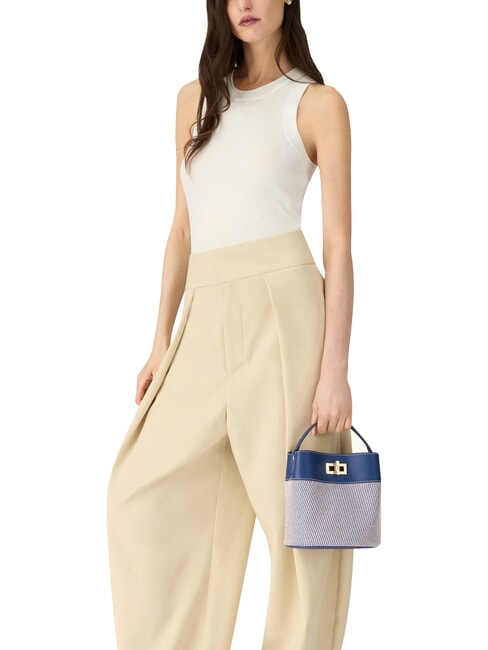 AMELIA Petit sac seau, &agrave; main tons indigo - Sacs pour Femme