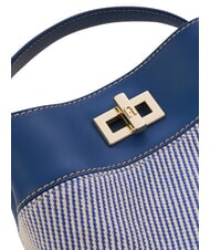 FURLA AMELIA Petit sac seau, &agrave; main tons indigo - Sacs pour Femme - 4