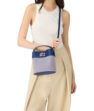 FURLA AMELIA Petit sac seau, &agrave; main tons indigo - Sacs pour Femme - 5