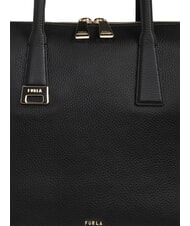 FURLA OLIVIA sac cabas bandouli&egrave;re en cuir Noir - Sacs pour Femme - 6