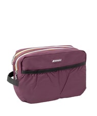 KWAY ALBAS Trousse de beaut&eacute; double zip avec poches vin violet mauve - Trousses - 2