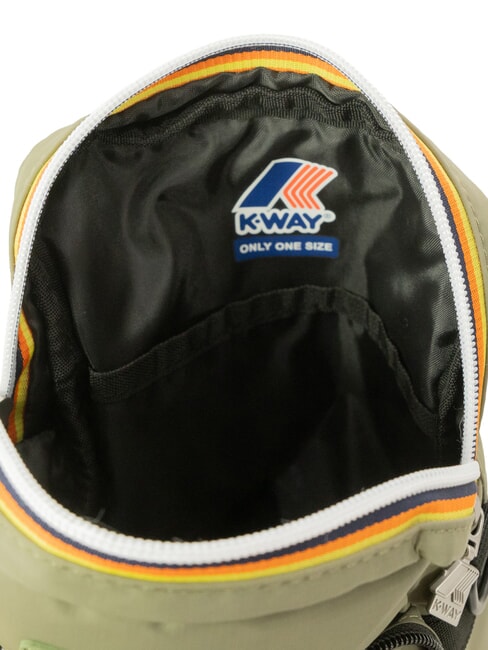 ERLOY Sac en nylon avec poche lichen vert - Sacs en Bandouli&egrave;res pour Homme