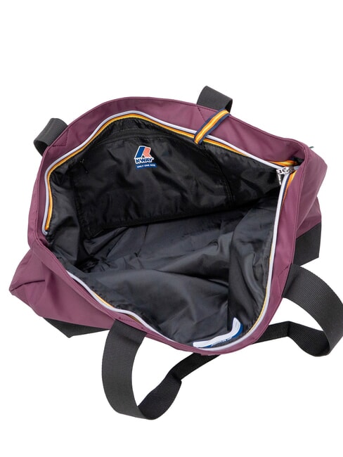 CLERE Sac fourre-tout &agrave; bandouli&egrave;re vin violet mauve - Sacs pour Femme