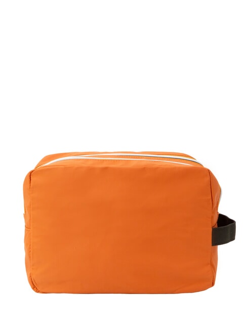 ALBAS Trousse de beaut&eacute; double zip avec poches brun orang&eacute; - Trousses