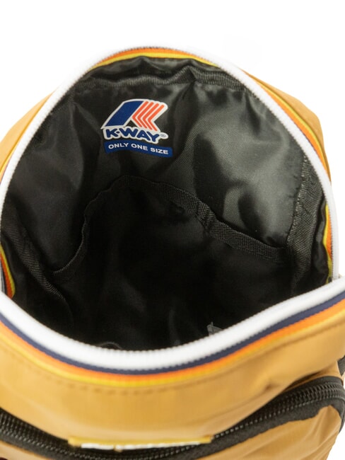 ERLOY Sac en nylon avec poche bistre brun - Sacs en Bandouli&egrave;res pour Homme