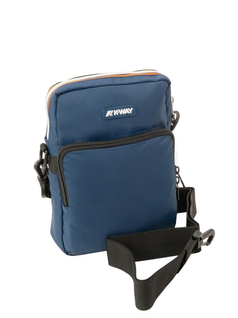 ERLOY Sac en nylon avec poche insigne bleu - Sacs en Bandouli&egrave;res pour Homme