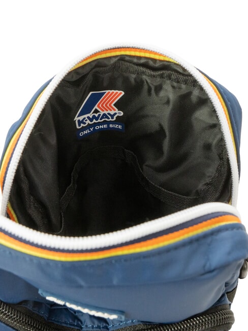 ERLOY Sac en nylon avec poche insigne bleu - Sacs en Bandouli&egrave;res pour Homme