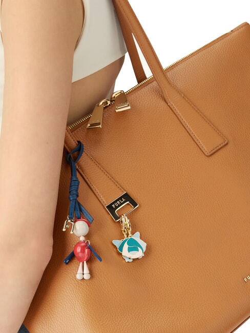 OLIVIA sac cabas bandouli&egrave;re en cuir tabac - Sacs pour Femme