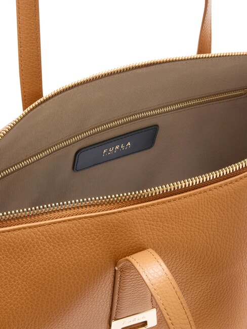 OLIVIA sac cabas bandouli&egrave;re en cuir tabac - Sacs pour Femme