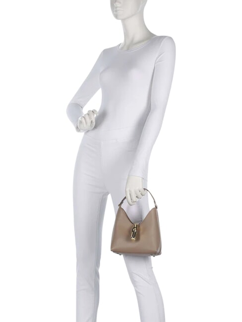 IRIDE Mini sac bandouli&egrave;re en cuir gr&egrave;ge - Sacs pour Femme