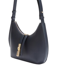 FURLA GOCCIA Sac bandouli&egrave;re en cuir martel&eacute; bleu encre - Sacs pour Femme - 5