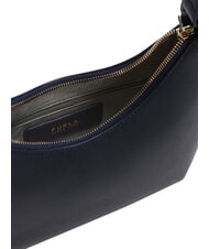 FURLA GOCCIA Sac bandouli&egrave;re en cuir martel&eacute; bleu encre - Sacs pour Femme - 6