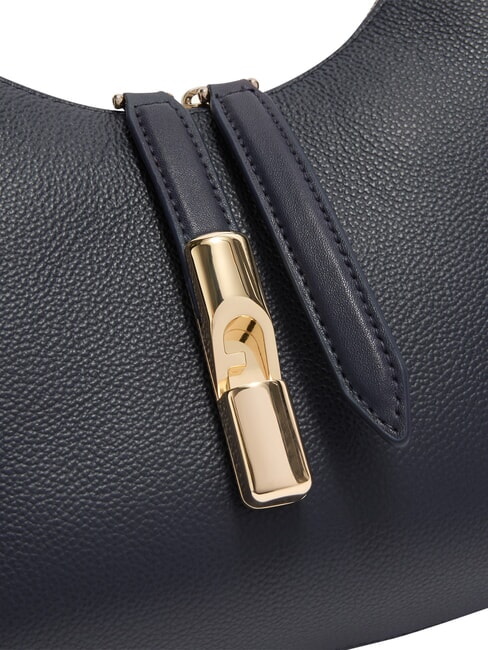 GOCCIA Sac bandouli&egrave;re en cuir martel&eacute; bleu encre - Sacs pour Femme