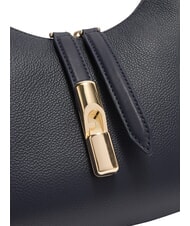 FURLA GOCCIA Sac bandouli&egrave;re en cuir martel&eacute; bleu encre - Sacs pour Femme - 7